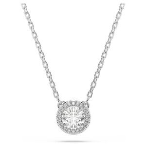 Swarovski Una Angelic Pendant Round Cut Pavé Rhodium Plated Necklace 5636264